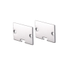 SET OF WHITE PLASTIC END CAPS FOR P117, 1PC WITH HOLE & 1PC WITHOUT HOLE