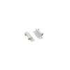 SET OF WHITE PLASTIC END CAPS FOR P119, 1PC WITH HOLE & 1PC WITHOUT HOLE