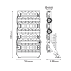LED HIGH POWER FLOOD LUMINAIRE 480W 74400LM 5000K 40° 230V AC IP66 IK10 - Image 2