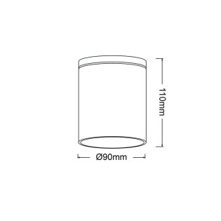 Οροφής GU10  ROUND CEILING LUMINAIRE 230V AC GOLDEN BLACK IP65 GU10 MAX.35W