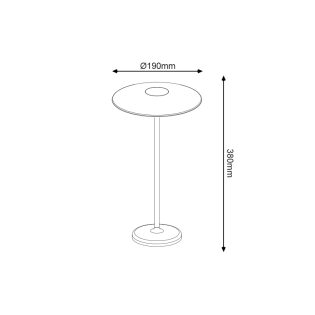 Επιτραπέζια κι Επιδαπέδια LED SMD TABLE BATTERY LUMINAIRE 2W 260LM 83° 3.000K DARK GREY CRI80 IP54