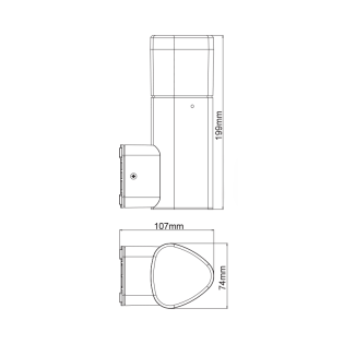 Επιτοίχια και Χωνευτά LED SMD WALL LUMINAIRE 7W 410LM 340° 230V AC 3.000K DARK GREY CRI80 IP54 30.000HRS