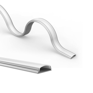 Προφίλ Αλουμινίου κι Εξαρτήματα WHIP ALUMINUM PROFILE P114N WITH OPAL PC DIFFUSER 2m/pc