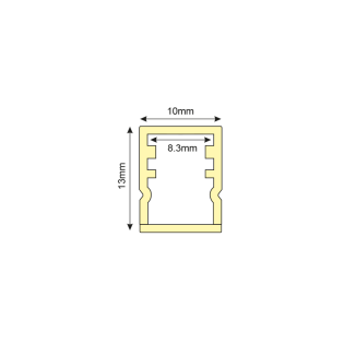 Προφίλ Αλουμινίου κι Εξαρτήματα WREN PLASTIC WATERPROOF PROFILE P144 WITH OPAL PC DIFFUSER 2m/pc