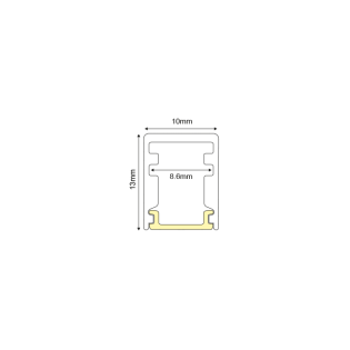 Προφίλ Αλουμινίου κι Εξαρτήματα TIN ALUMINUM PROFILE WITH OPAL COVER 2m/pc