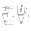 4S PLASTIC WALL GARDEN BLACK LUMINAIRE E27 IP44 - Image 2