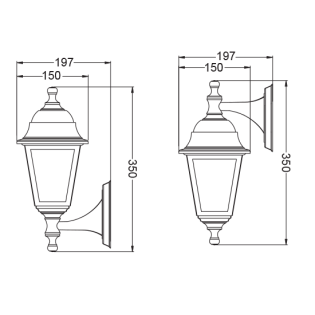 Επιτοίχια και Χωνευτά 4S PLASTIC WALL GARDEN BLACK LUMINAIRE E27 IP44
