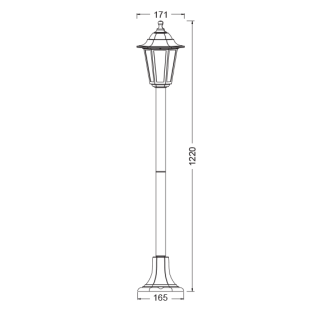 Κολωνάκια 6S PLASTIC FLOOR GARDEN RUST LUMINAIRE 100CM E27 IP44