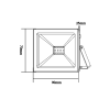 WHITE LED SMD FLOOD LUMINAIRE IP66 10W 3000K 800Lm 230V RA80 - Image 2