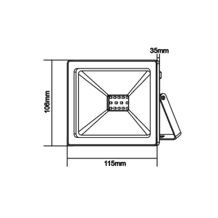 Επαγγελματικός Φωτισμός WHITE LED SMD FLOOD LUMINAIRE IP66 10W 6000K 880Lm 12-24V DC RA80