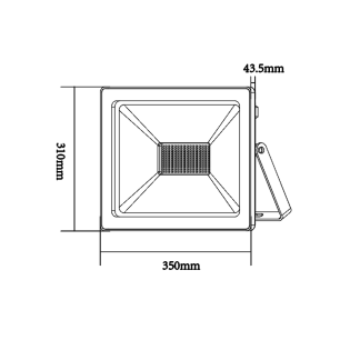 Επαγγελματικός Φωτισμός BLACK LED SMD FLOOD LUMINAIRE IP66 150W 3000K 12000Lm 230V RA80