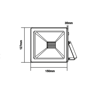 Επαγγελματικός Φωτισμός WHITE LED SMD FLOOD LUMINAIRE IP66 20W 6000K 1760Lm 12-24V DC RA80