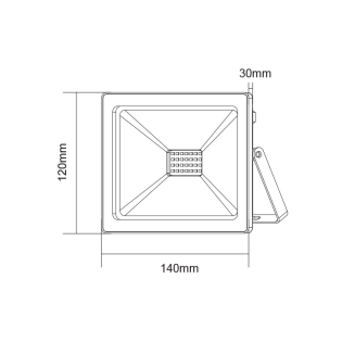 Επαγγελματικός Φωτισμός BLACK LED SMD FLOOD LUMINAIRE IP66 30W GREEN 230V