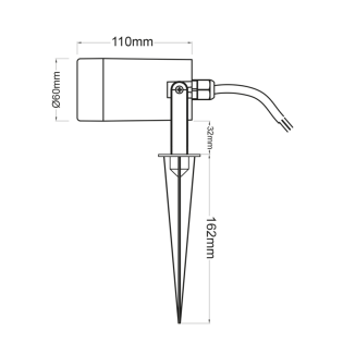 Προβολάκια WHITE SPOT LUMINAIRE GU10 MAX. 3W LED IP65 & GARDEN SPIKE