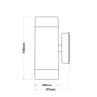 Επιτοίχια και Χωνευτά UP-DOWN RUST PP WALL LIGHT GU10Max.2x3W LED IP65