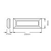 LED WALL RECTANGLE LUMINAIRE GREY 230V AC IP65 4W 3000K 290LM RA80 - Image 2