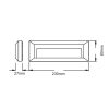 LED WALL RECTANGLE LUMINAIRE RUST 230V AC IP65 2W 3000K 100LM RA80 - Image 2