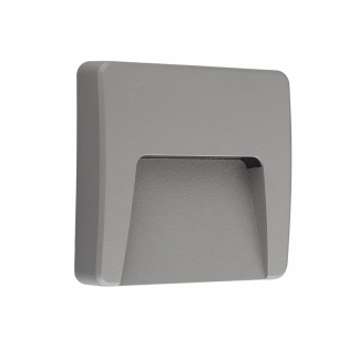 Επιτοίχια και Χωνευτά LED WALL SQUARE LUMINAIRE GREY 230V AC IP65 3W 3000K 200LM RA80