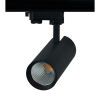 SAND BLACK LED TRACK LUMINAIRE 27W 3000K 3-PHASE 36° 3120LM 230V AC Ra80 Φ74*170MM 5YRS