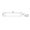 LED LUMINAIRE 60W 632mm 6000K 5490Lm IP66 230VAC PF>0.9 Ra80 - Image 2