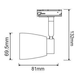 Επαγγελματικός Φωτισμός TRACK SPOT GU10 3C BLACK No40