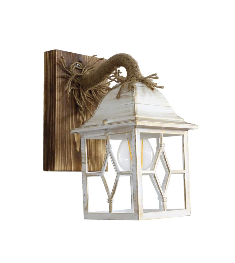 Φωτιστικό τοίχου ROPE-WOOD R-710AP WHITE-BRONZE