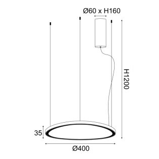 Κρεμαστά ΚΡΕΜΑΣΤΟ Φ/Σ LED 33W CCT 3000LM HARMONY ΜΑΥΡΟ ΑΛΟΥΜΙΝΙΟ IP20 D42XH120CM