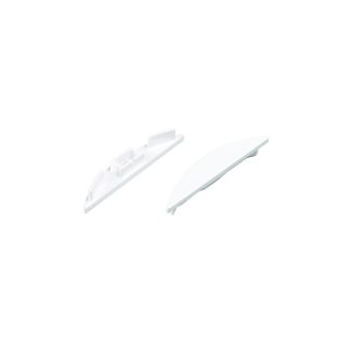 Προφίλ Αλουμινίου κι Εξαρτήματα SET OF WHITE PLASTIC END CAPS FOR P21N, 1PC WITH HOLE & 1PC WITHOUT HOLE