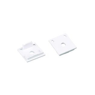 Προφίλ Αλουμινίου κι Εξαρτήματα SET OF WHITE PLASTIC END CAPS FOR P28N, 2PCS WITH HOLE
