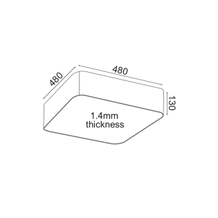 Όροφής ΟΡΟΦΗΣ Φ/Σ LED 40W 4000LM CCT ΛΕΥΚΟ ΜΕΤ/ΚΟ 48X48XH13CM EMERY