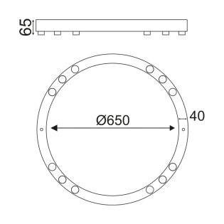 ΟΡΟΦΗΣ Φ/Σ LED 36W COB ΛΕΥΚΟ ΑΛΟΥΜΙΝΙΟ 3000K 3240LM D65ΧΗ6,5CM MAGNETO