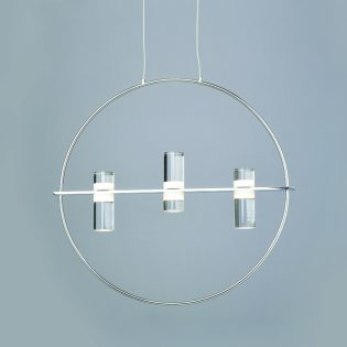 ΚΡΕΜΑΣΤΟ Φ/Σ LED2835 12W ΧΡΩΜΙΟ ΑΛΟΥΜΙΝΙΟ 3000Κ 1080LM D53XH173CM IONIAN