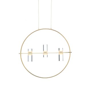 ΚΡΕΜΑΣΤΟ Φ/Σ LED2835 12W ΧΡΥΣΟ ΑΛΟΥΜΙΝΙΟ 3000Κ 1080LM D53XH173CM IONIAN