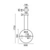 ΚΡΕΜΑΣΤΟ Φ/Σ LED2835 12W ΧΡΥΣΟ ΑΛΟΥΜΙΝΙΟ 3000Κ 1080LM D53XH173CM IONIAN - Image 2