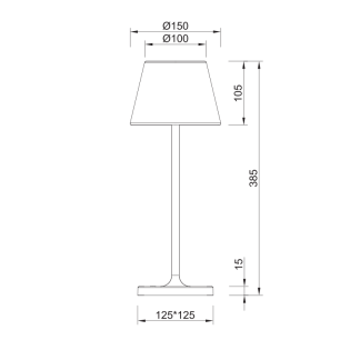 Επιτραπέζια κι Επιδαπέδια LED SMD TABLE BATTERY LUMINAIRE 2W 170LM  3.000K Sand White 360°  CRI80 IP54