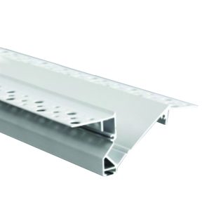 Προφίλ Αλουμινίου κι Εξαρτήματα SLID TRIMLESS WHITE ALUMINUM PROFILE WITH OPAL PC DIFFUSER 2m/pc