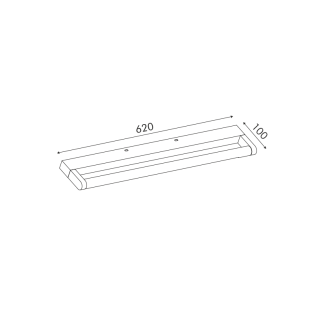 Επιτοίχια ΕΠΙΤΟΙΧΟ Φ/Σ LED 12W 780LM 4000K ΜΑΥΡΟ ΑΛΟΥΜΙΝΙΟ 620Χ100Χ25ΜΜ BATI