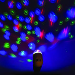 Επιτοίχια LED ΜΙΝΙ DISCO ΜΠΑΛΑ ΠΡΙΖΑΣ 3W RGB ΛΕΥΚΟ ΠΛΑΣΤΙΚΟ 230V IP20