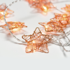 "METAL STARS" 10 LED ΛΑΜΠΑΚ ΣΕΙΡΑ ΜΠΑΤΑΡ.(3xAA)&ΧΡΟΝΟΔΙΑΚ (6ΟΝ/18OFF) ΘΕΡΜΟ ΛΕΥΚΟ ΧΑΛΚΙΝΟ ΜΕΤΑΛ