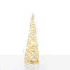 "WHITE & GOLD CONE TREE" 20 MINI WW LED ΛΑΜΠ. ΜΠΑΤ. 3ΧΑΑ,IP20 Φ13X40CM