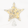 "WHITE & SILVER CONVEX STAR" 20 MINI WW LED ΛΑΜΠ. ΜΠΑΤ. 3ΧΑΑ,IP20 23x5x20cm