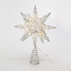 "SILVER TINSEL THREAD STAR 2" 20 MINI WW LED ΛΑΜΠ. ΜΠΑΤ. 3ΧΑΑ,IP20 28x5x20cm