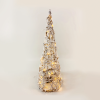 "RATTAN CONE TREE WITH SNOW" 50 MINI WW LED ΛΑΜΠ. ΜΠΑΤ. 3ΧΑΑ,IP20 Φ27.5X90CM