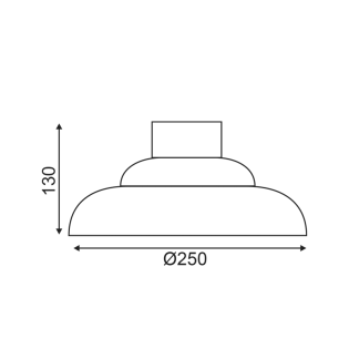 ΓΥΑΛ ΛΕΥΚΟΜΑΤ ΕΞΩ-ΧΡΥΣ ΑΝΤΙΚ ΜΕΣ Φ25ΧΗ13CM E27 VANCOUVER
