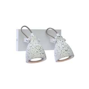 ΕΠΙΤΟΙΧΟ Φ/Σ 2ΧGU10 ΛΕΥΚΟ TERRAZZO 23X15X18CM DINO