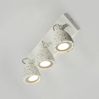 ΕΠΙΤΟΙΧΟ Φ/Σ 3ΧGU10 ΛΕΥΚΟ TERRAZZO 36X15X18CM DINO