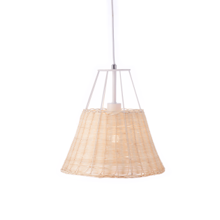 ΚΡΕΜΑΣΤΟ Φ/Σ 1ΧΕ27 ΡΑΤΑΝ+ΛΕΥΚΟ ΜΕΤΑΛΛΟ D30XH120CM ZORBAS