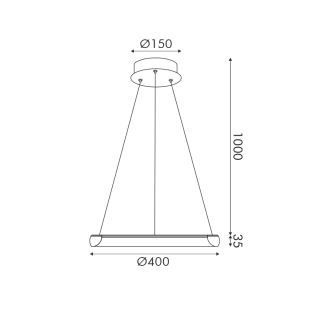 ΚΡΕΜΑΣΤΟ Φ/Σ LED 24W 1900LM CCT  IP20 ΜΑΥΡΟ ΜΕΤΑΛΛΙΚΟ + ΑΚΡΥΛΙΚΟ