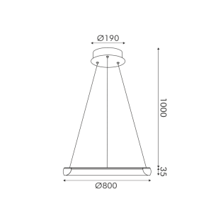 ΚΡΕΜΑΣΤΟ Φ/Σ LED 48W 3800LM CCT IP20 ΧΡΥΣΟ ΜΕΤΑΛΛΙΚΟ + ΑΚΡΥΛΙΚΟ