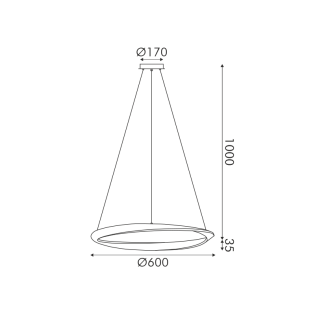 ΚΡΕΜΑΣΤΟ Φ/Σ LED 32W 2500LM CCT IP20 ΧΡΥΣΟ ΜΕΤΑΛΛΙΚΟ + ΑΚΡΥΛΙΚΟ